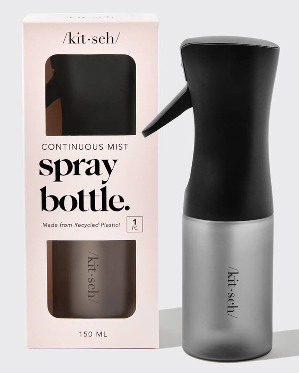 Black Recycled Plastic Continuous Spray Bottle