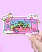 "Cozy Gamer" Handheld Starlight Holographic Die Cut Vinyl Sticker