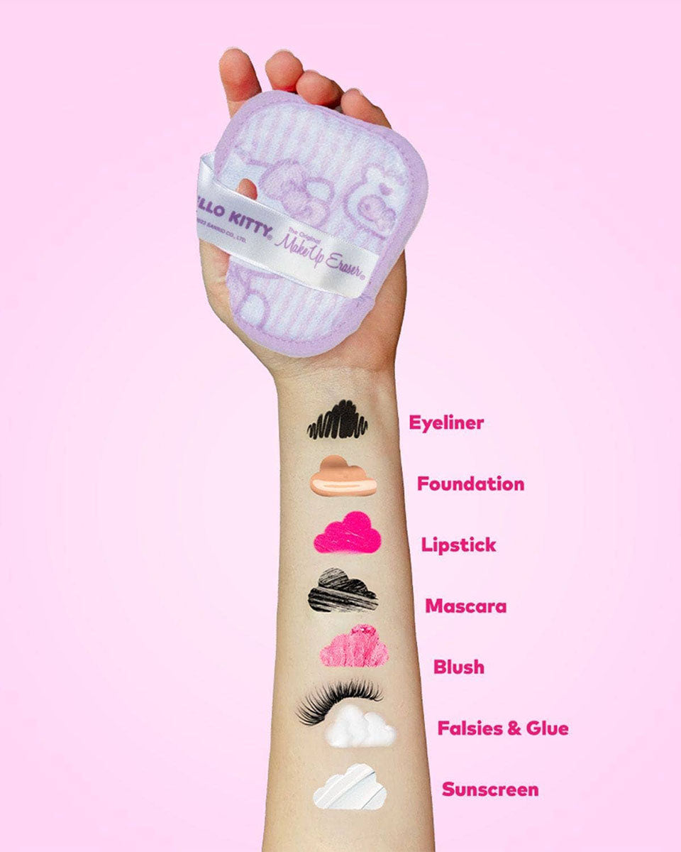 Juego de borradores de maquillaje de Hello Kitty en colores pastel de 7 días