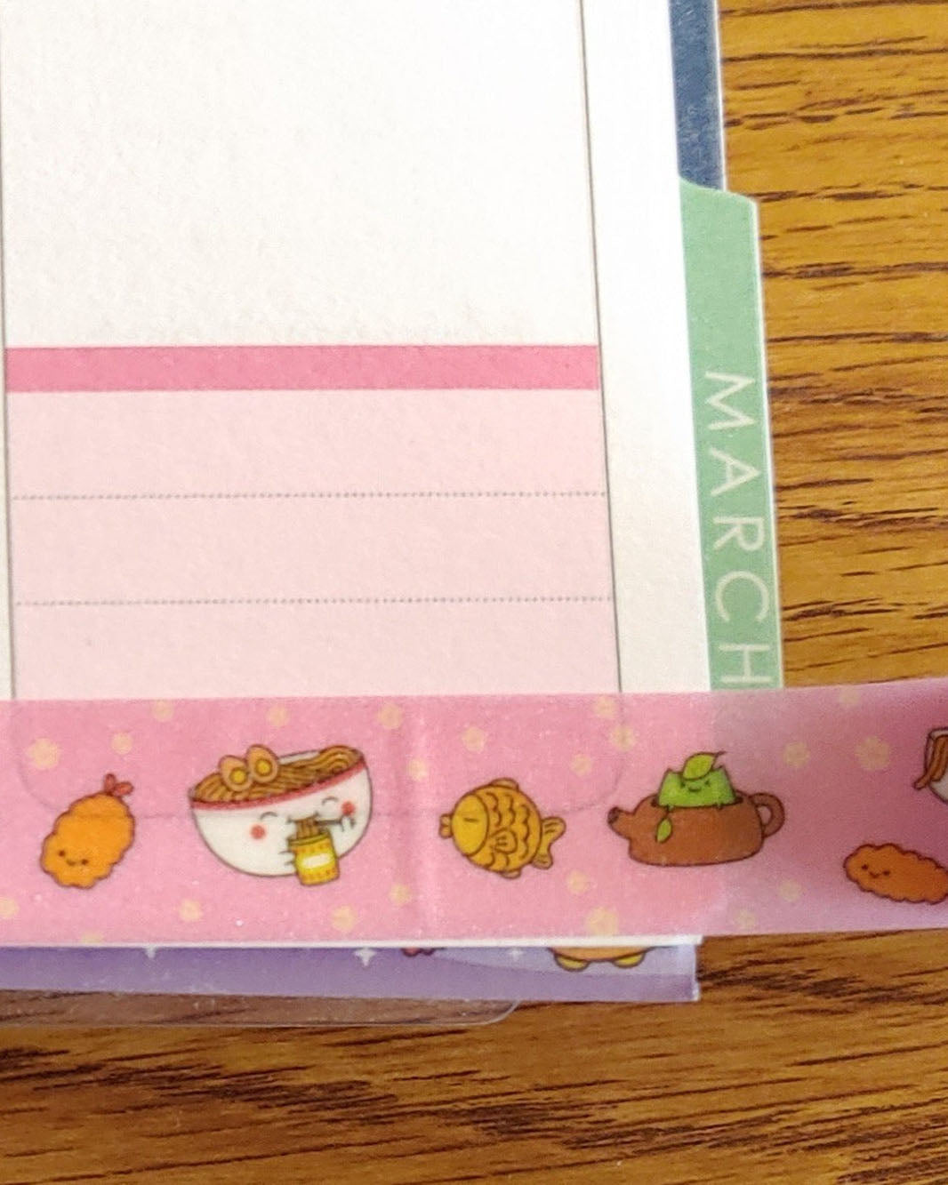 Rosa Kawaii Japanische Lebensmittel Glitter Washi Tape