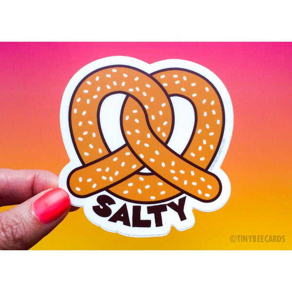 Salty Pretzel Matte Vinyl Sticker