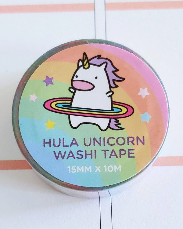 Rainbow Hula Unicorn Kawaii Washi Tape