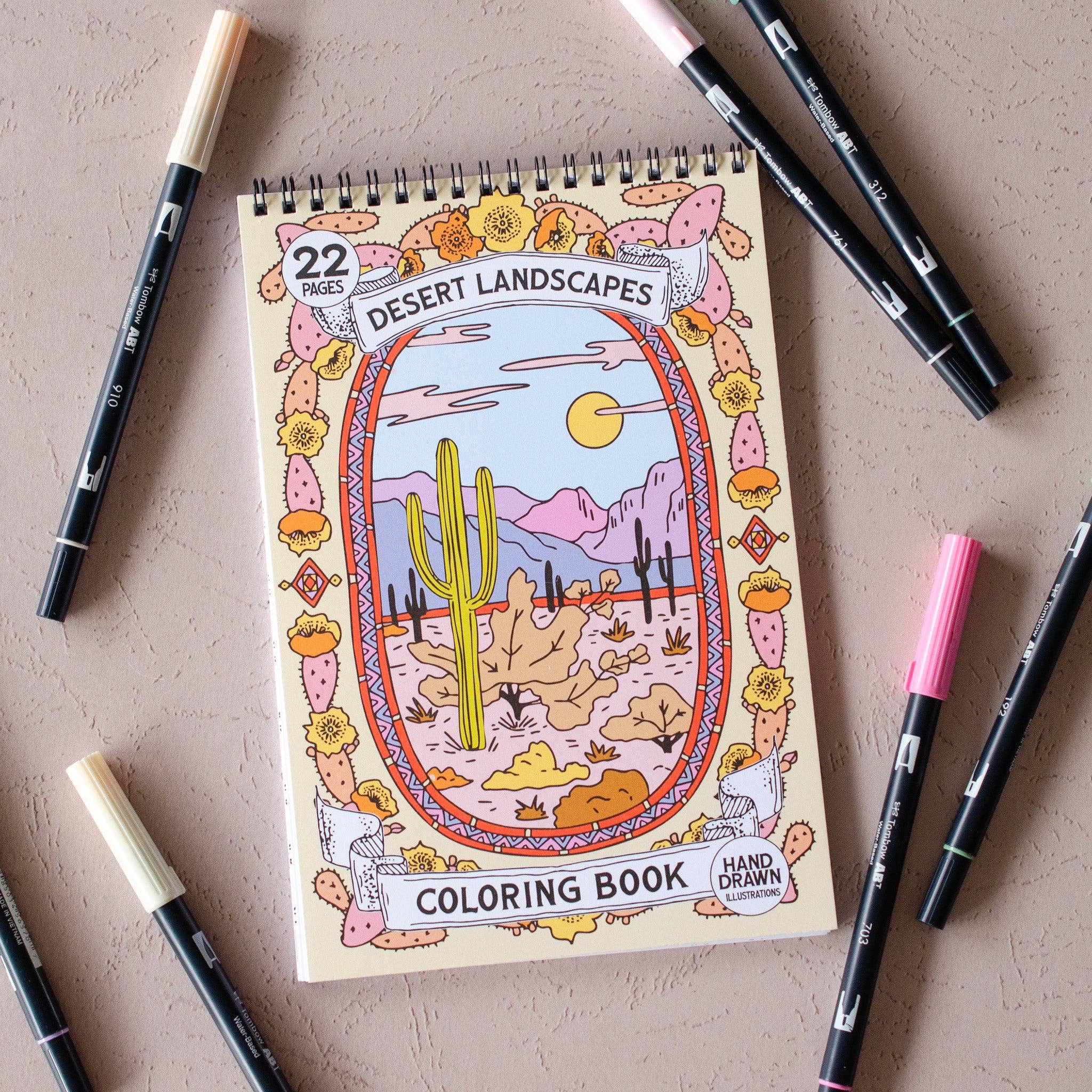 Antiquaria - Antiquaria Desert Landscapes Premium Coloring Book