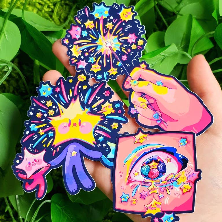 Milky Tomato - Fireworks Star Babies Stickers