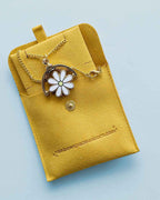 Daisy Hard Enamel Fidget Spinner Chain Necklace - 10.25"