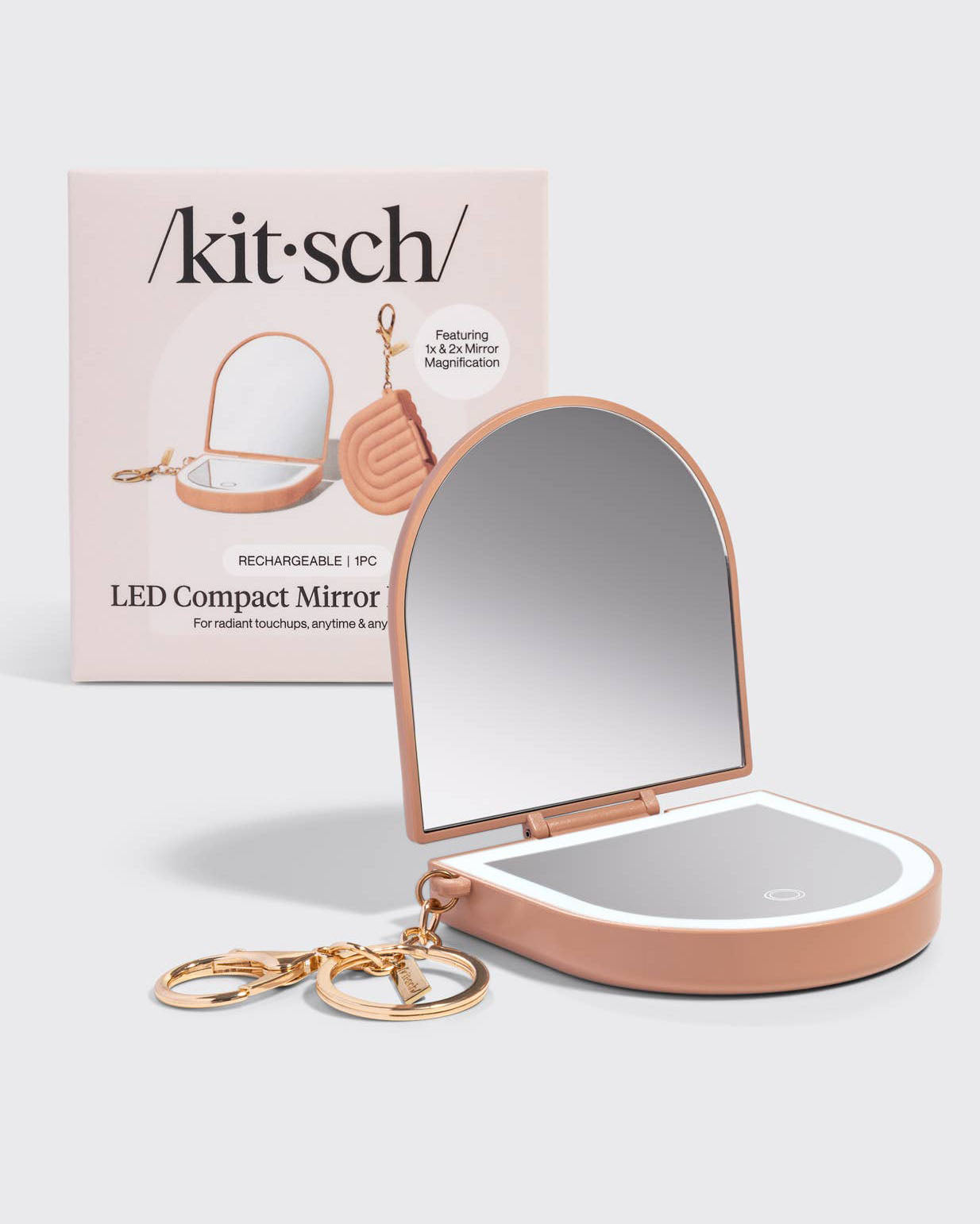 KITSCH - Terracotta Compact Mirror Keychain