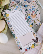 Chickens & Flowers Market List Notepad
