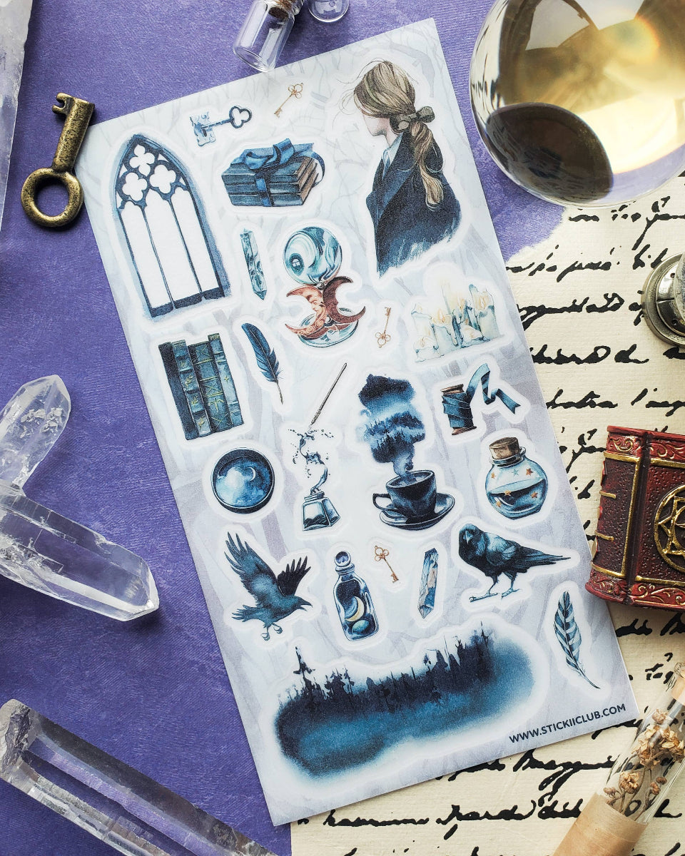 Secrets of the Castle Blue Witch Sticker Sheet