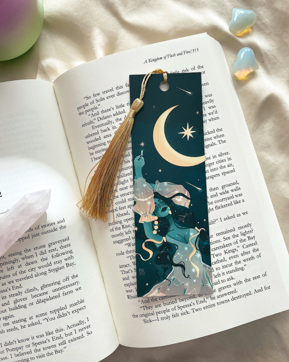 Celestial Guardian Gold Tassel Bookmark