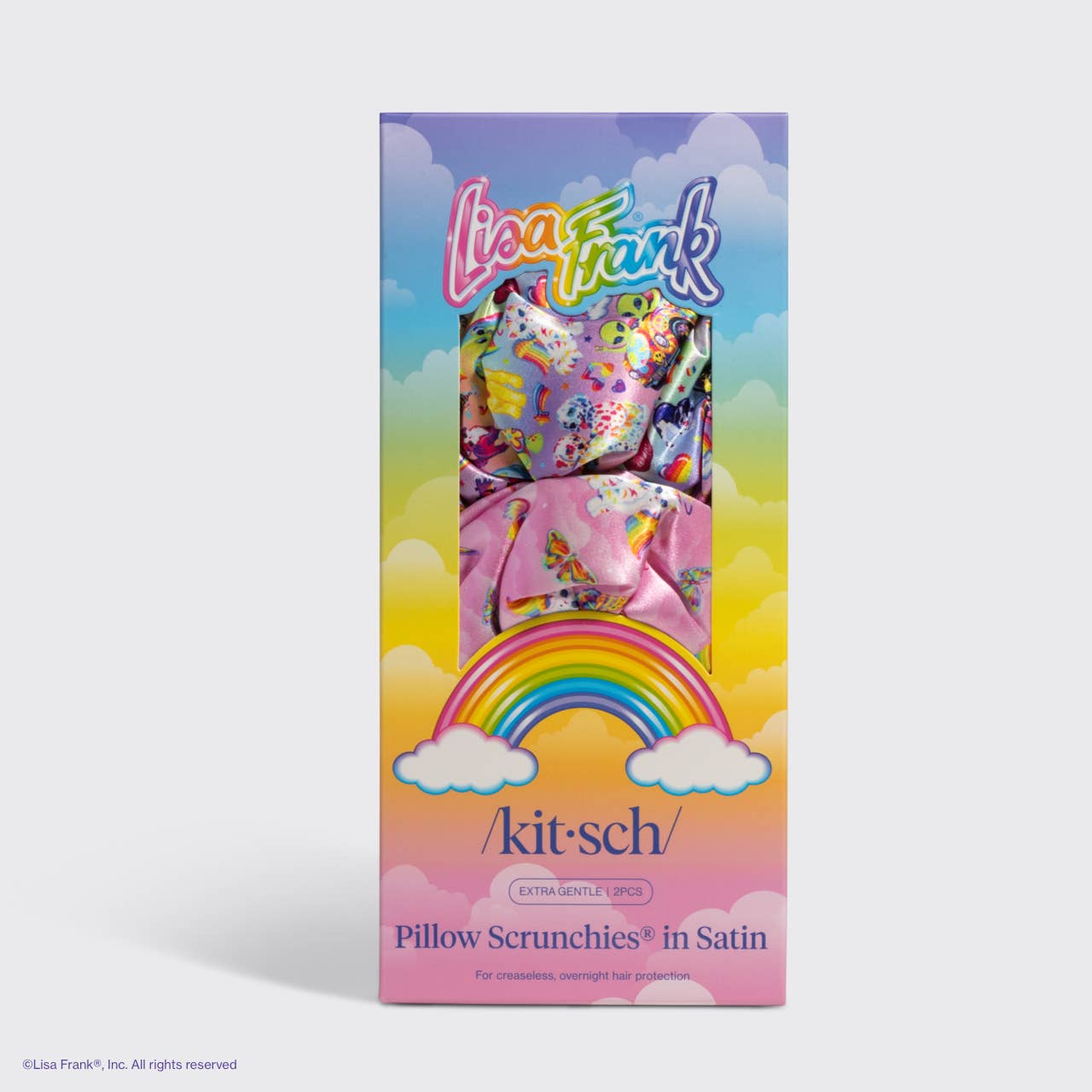 Lisa Frank x Kitsch Pillow Scrunchies® in Satin 🌈 The Fantastic World of Lisa Frank