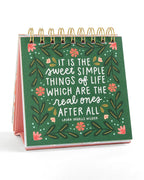 Calendario de escritorio plegable con 52 semanas de citas felices