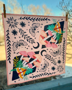 Dream Folk Studio - Cosmic Mushrooms Cotton Bandana Scarf