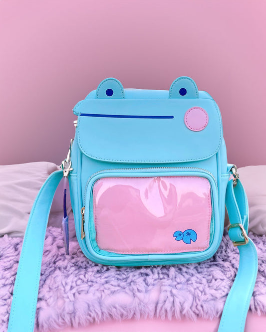 Blue & Pink Son the Frog Ita Mini Crossbody Bag
