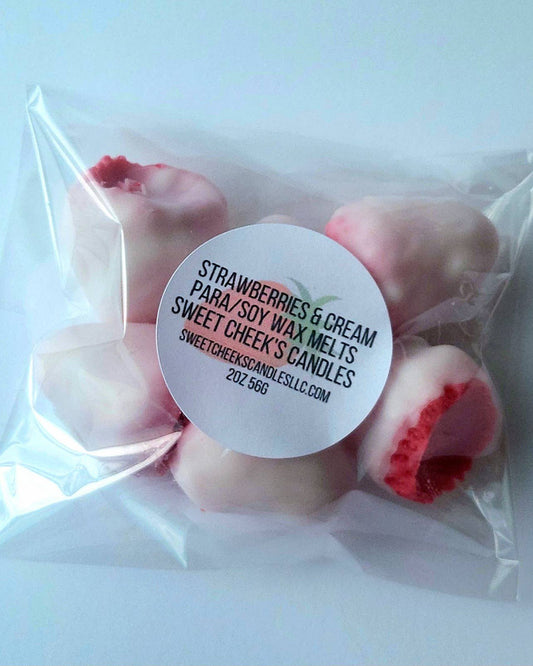 RESTOCKED Strawberries & Cream Scented Wax Melts - Pack of 6 - NOT EDIBLE