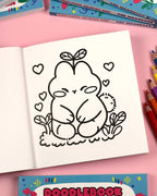 Mini Kawaii Coloring Book 🖍️ The Doodlebook | 5"x5" Travel Size by the Moonborn