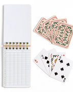 Juego de cartas Floral Game Night y cuaderno de 80 hojas de doble cara