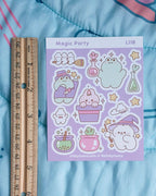Magic Party Kawaii Matte Weatherproof Sticker Sheet 3.75" x 4.75"
