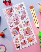 Wyrmsfornerves "Lofi Study and Chill" 🎧☕ STICKII Sticker Sheet - Lo-fi Beats & Cozy Desk Decals