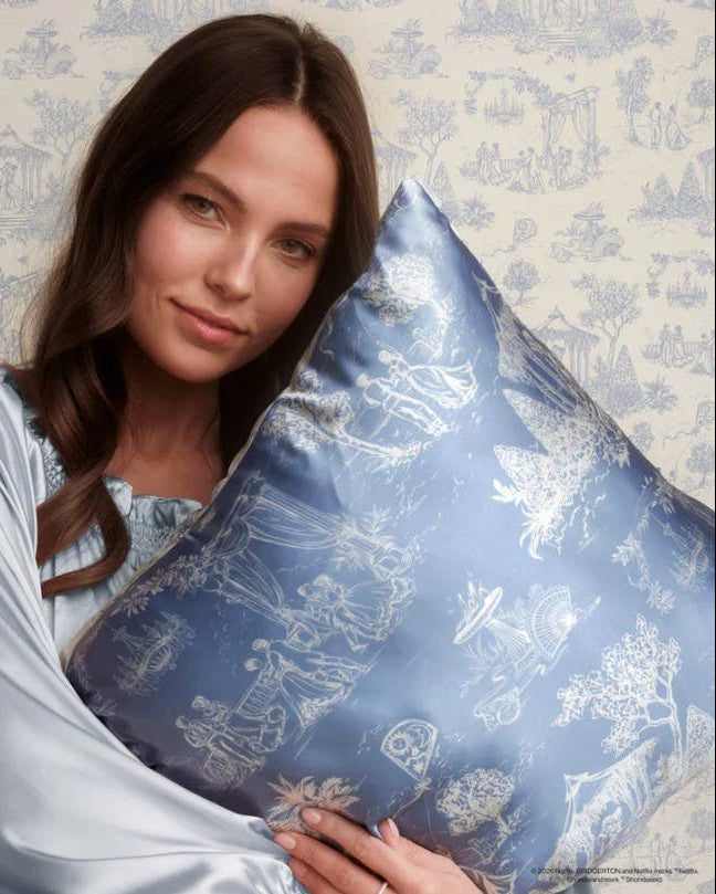 KITSCH - Bridgerton x Kitsch Satin Pillowcase in Garden Toile