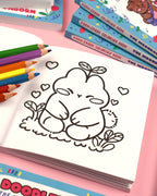 Mini Kawaii Coloring Book 🖍️ The Doodlebook | 5"x5" Travel Size by the Moonborn