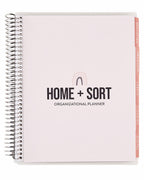 Coral & Cream Coiled Home + Sort Organizational Planner - 7" x 9"