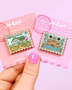 Pin de esmalte duro con sello de Orgullo y Prejuicio de Pemberley - 3,4 cm