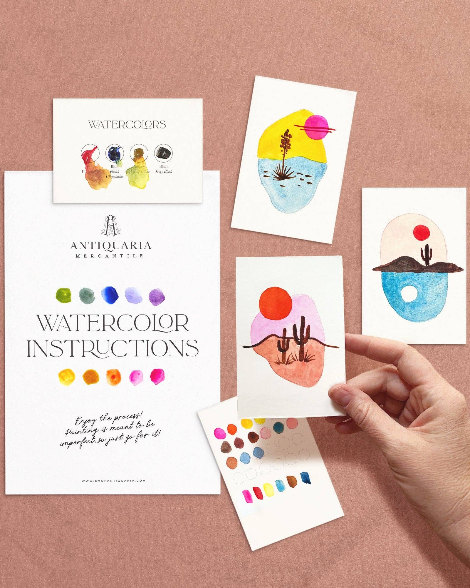 Antiquaria - Mini Watercolor Painting Kit: Desert Landscapes
