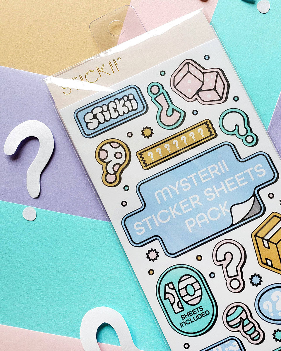 Stickii Mysterii Sticker Sheets Pack - 10 Sheets