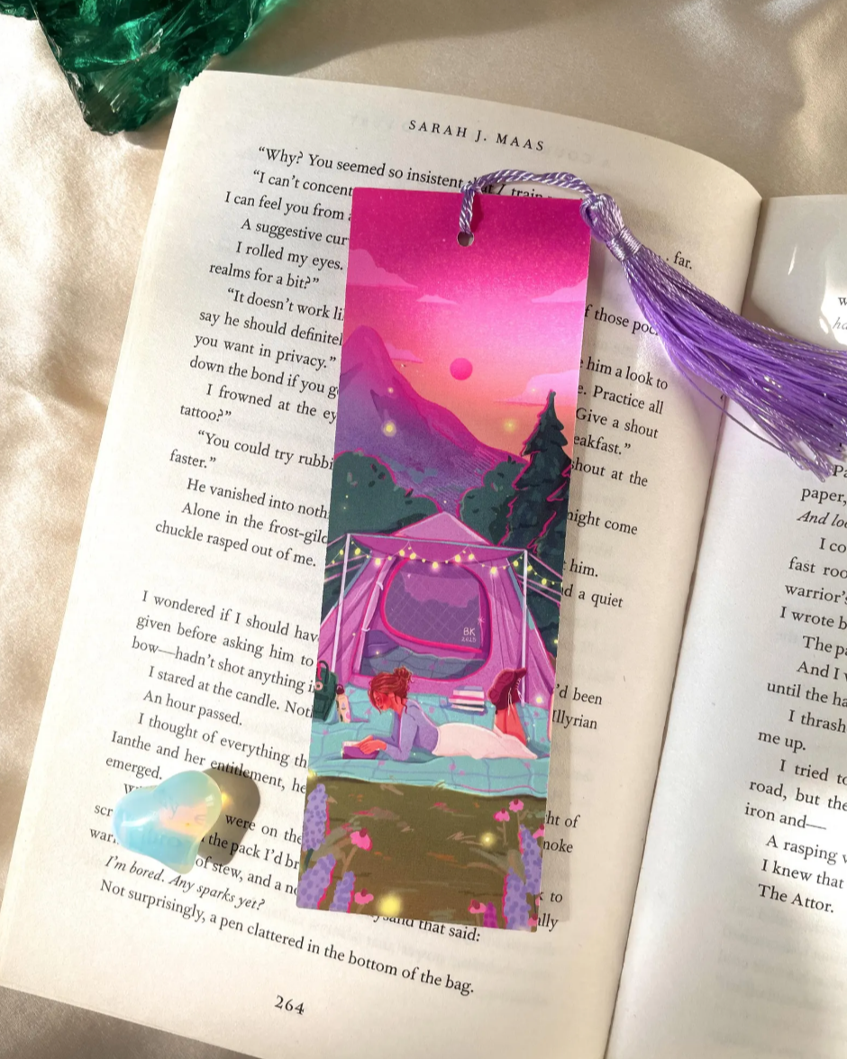 Wild and Reading Camping Tassel Bookmark