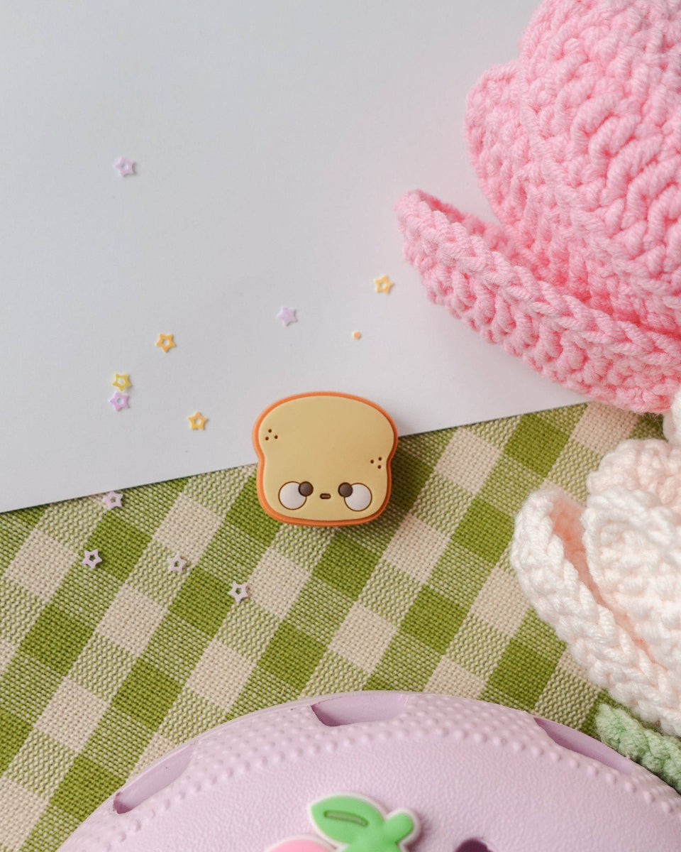 Cute Toast Shoe Charm