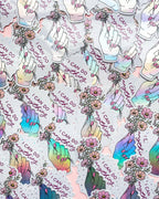 "I Can Do Anything" Floral Positive Quote Holographic Waterproof Sticker