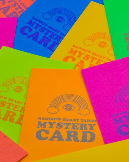 Rainbow Heart Tarot Mystery Card