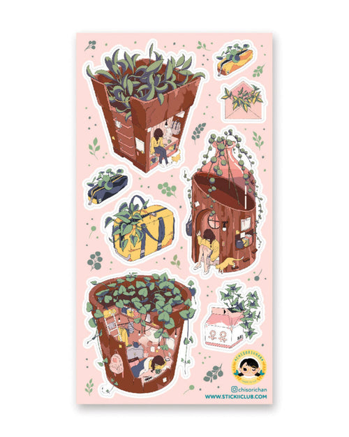 Chiso.riya "Plant Life 2" 🌿🪴 STICKII Sticker Sheet - Botanical & Urban Jungle Decals