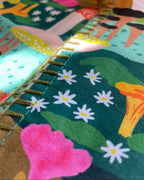 Mushroom Heaven Cotton Tea Towel with Embroidered Detail