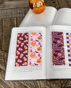 Purple Halloween Candy Corn Soft Touch Matte Bookmark - 2" x 6"