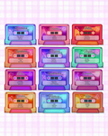 LooLooKazoo - Zodiac Sign Mixtape Holographic Vinyl Die Cut Sticker