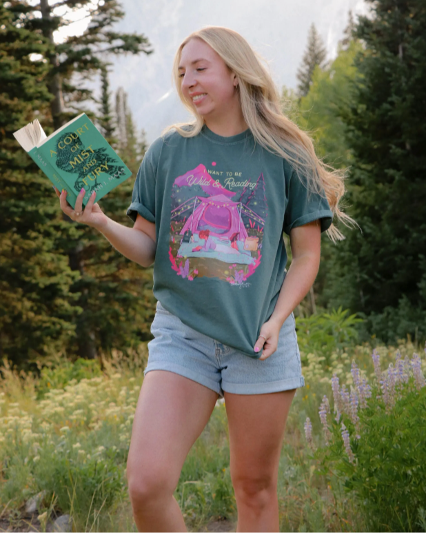 Wild and Reading Graphic Seafoam T-Shirt