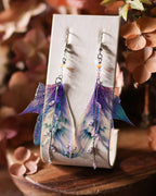 Pendientes colgantes holográficos de Swarovski hechos a mano de la hija de Elrond