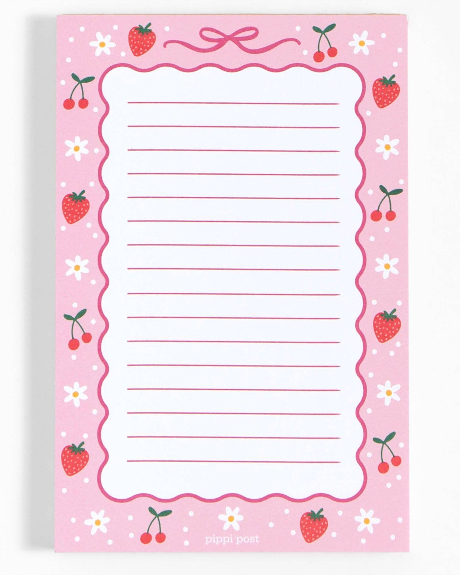 Berries & Bows 4x6 Notepad