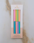 Juego de cuatro bolígrafos finos | Neones de dos tonos