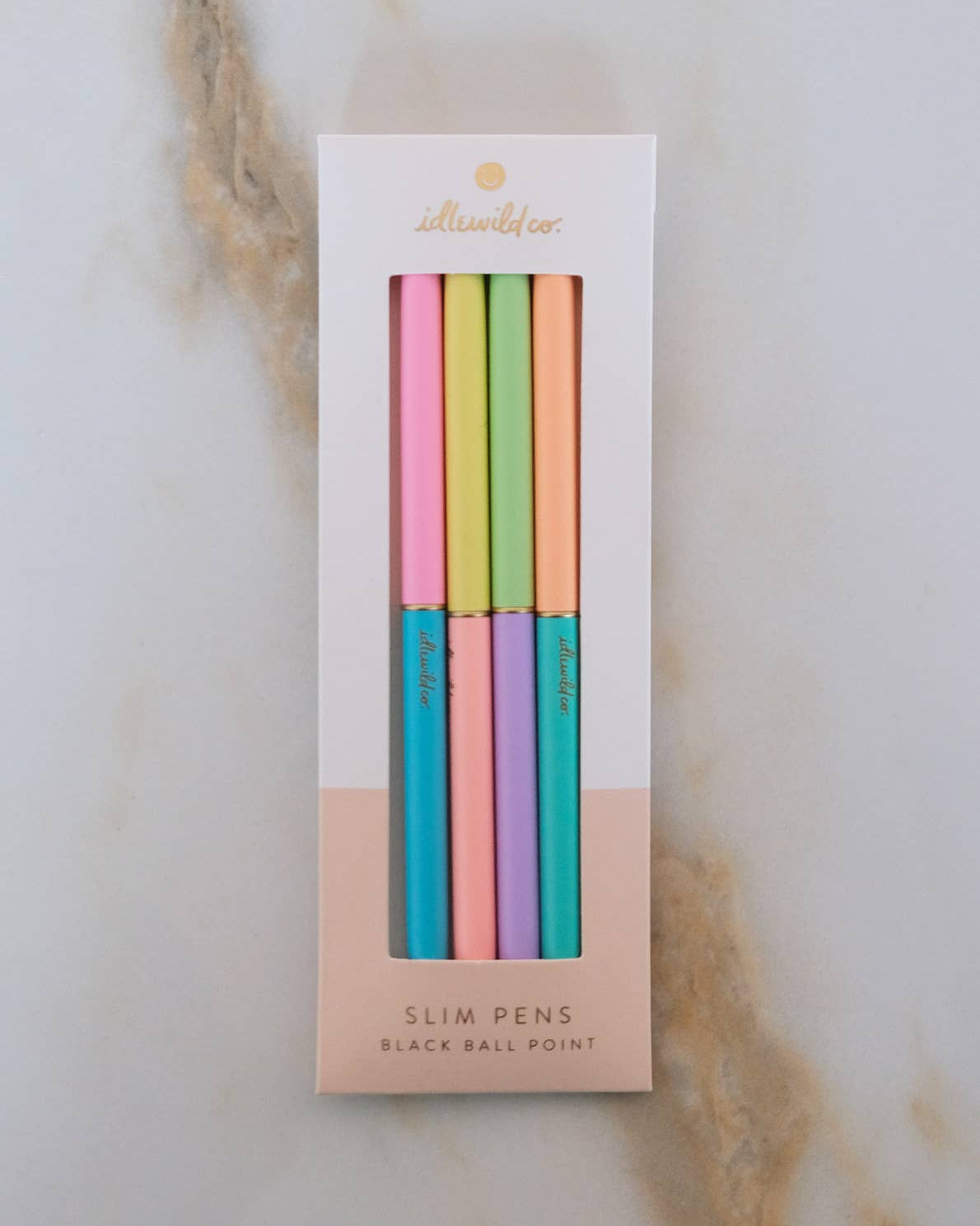 Juego de cuatro bolígrafos finos | Neones de dos tonos