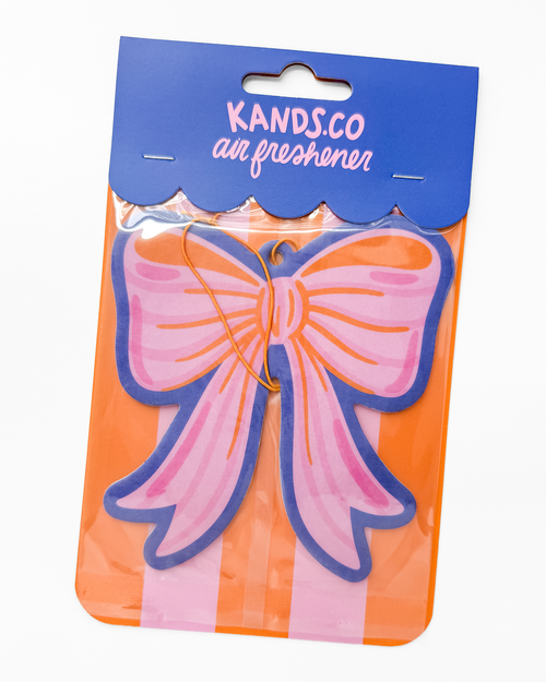 Pretty in Pink Striped Bow Air Freshener