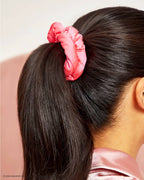 Hello Kitty x Kitsch 🎀 Recycled Fabric Puffy Scrunchies (3pc Set) - Eco-Friendly & Damage-Free Hair Ties