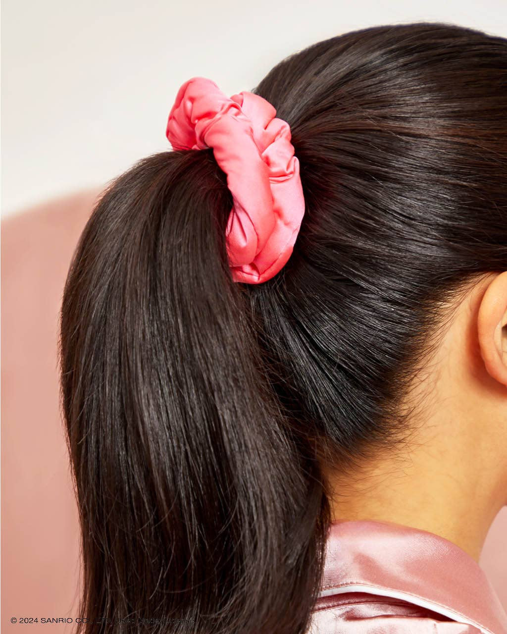 Hello Kitty x Kitsch 🎀 Recycled Fabric Puffy Scrunchies (3pc Set) - Eco-Friendly & Damage-Free Hair Ties