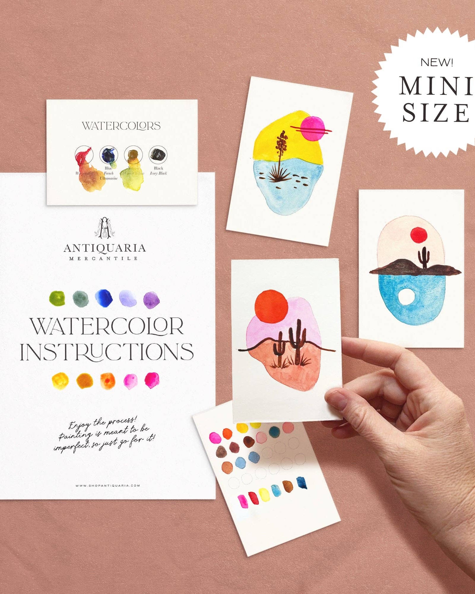 Antiquaria - Mini Watercolor Painting Kit: Desert Landscapes