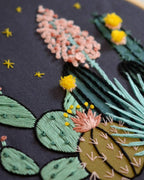Antiquaria - Night Cactus Premium Embroidery Kit, 6 inch
