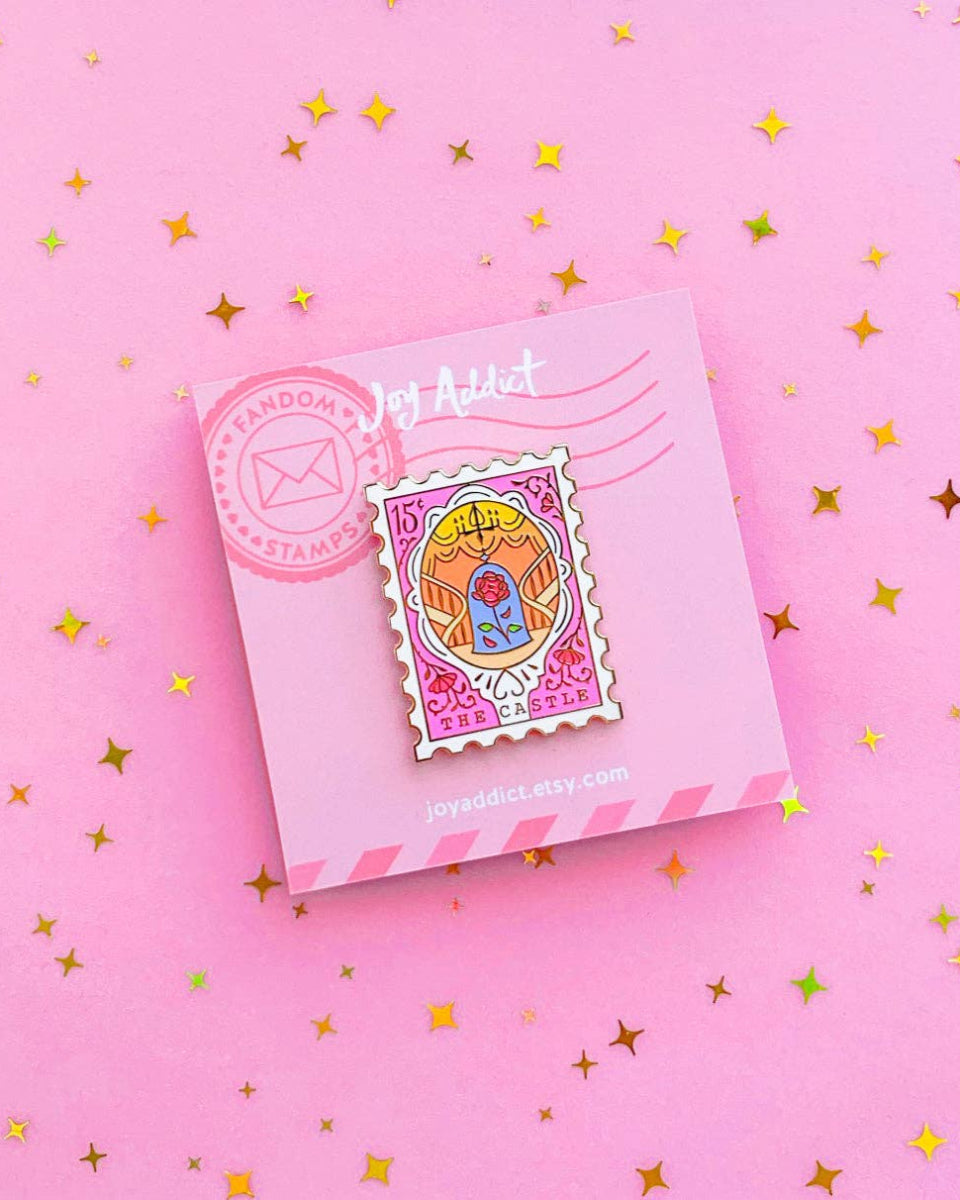 The Beast's Castle Hard Enamel Stamp Pin