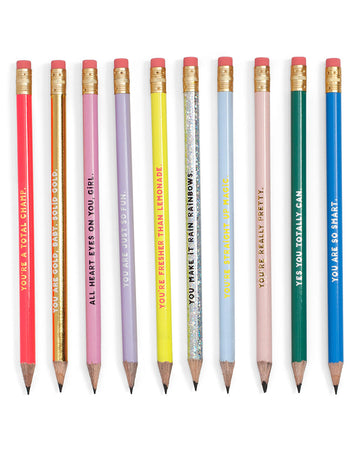 Bright & Colorful Compliment Pencil Set of 10