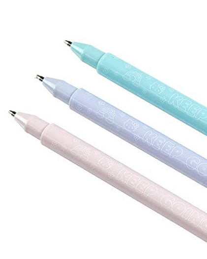 Pastel Hello Kitty Ballpoint Black Ink Pens 3-Pack