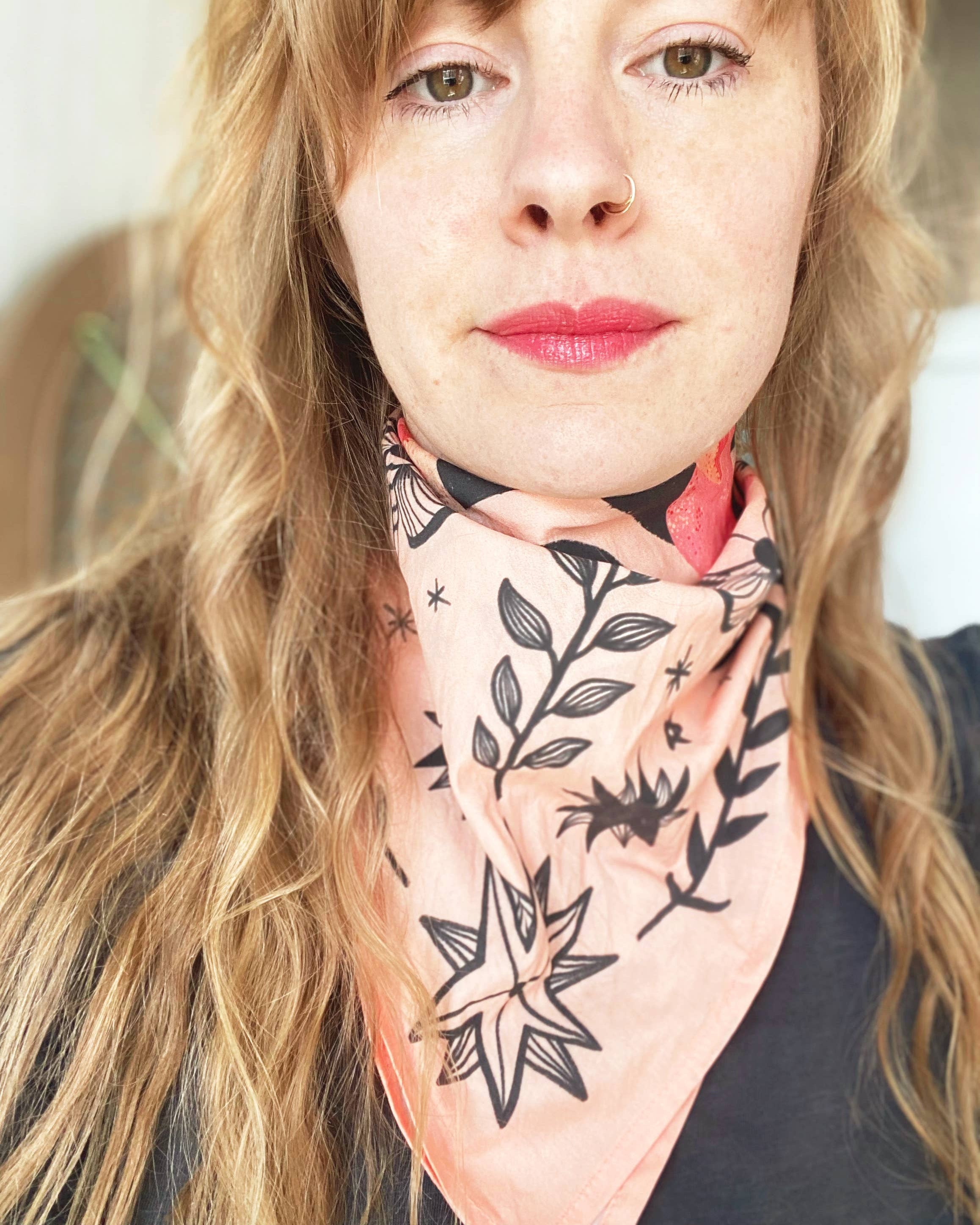 Dream Folk Studio - Cosmic Mushrooms Cotton Bandana Scarf